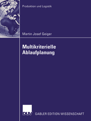 cover image of Multikriterielle Ablaufplanung